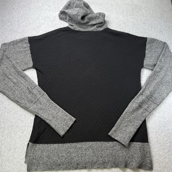 Smartwool Women's Hoodie Small Black Gray Long Sleeve Wool Blend Pullover - Picture 10 of 11